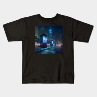 Luminocity: A Futuristic Utopia of Innovation and Harmony Kids T-Shirt